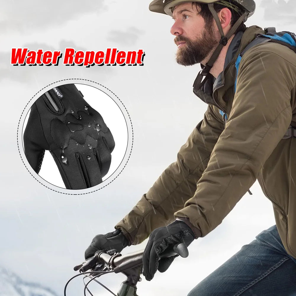 Winter Thermal Gloves Fleece Touch Screen Windproof Sport Outdoor Skiing Hiking Camping Hunting Cycling Non-slip Protective Gear