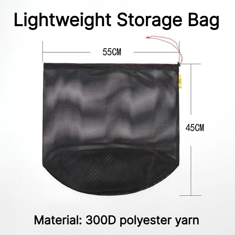 Lightweight Mesh Drawstring Storage Sack, Reinforced Sturdy Mesh Organizer Bag for Outdoor Camping Hiking Travel Clothes Gear