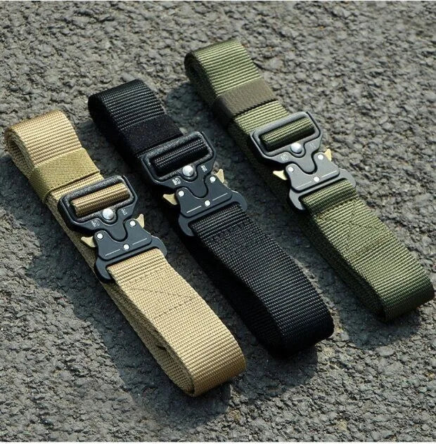 Alloy  Belt Quick Release Tactical Military Style Waistband Durable Breathable Adjustable Heavy Duty Work Outdoor Men's Women's