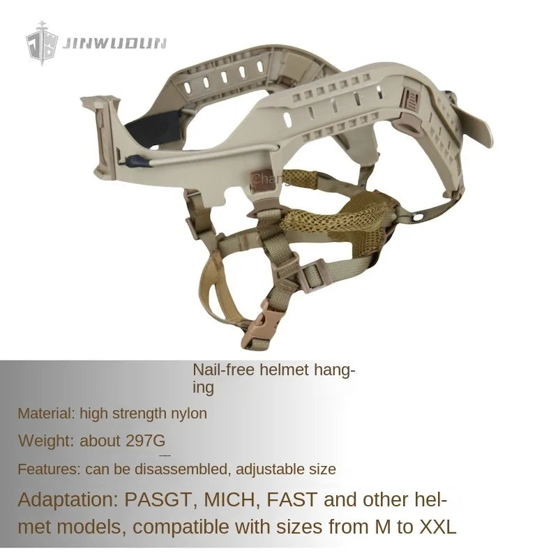 MICH Non Perforated Helmet Non Nail High Strength Nylon Rail(excluding helmet)