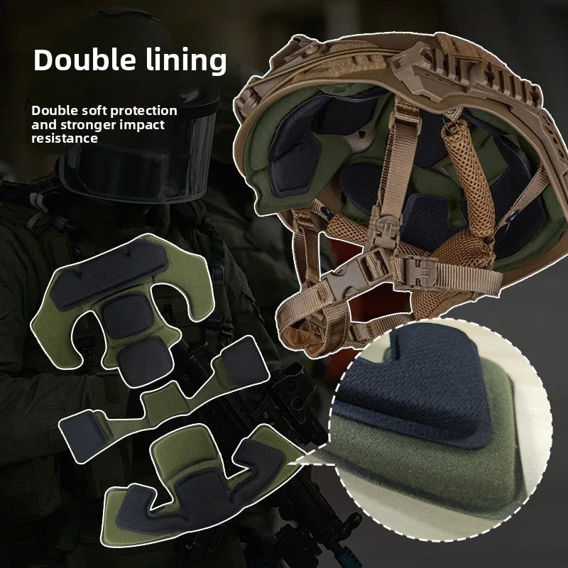 Wendypro Wendy Memory Foam Tactical Helmet Liner CS Inner Padding Shock Absorption Cushioning Head Protection Pad Breathable Com