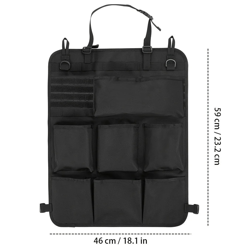 Tactical Camouflage Car Seat Backrest Storage Bag Hanging Organizer Interior Accessories Vehicle Space Saver