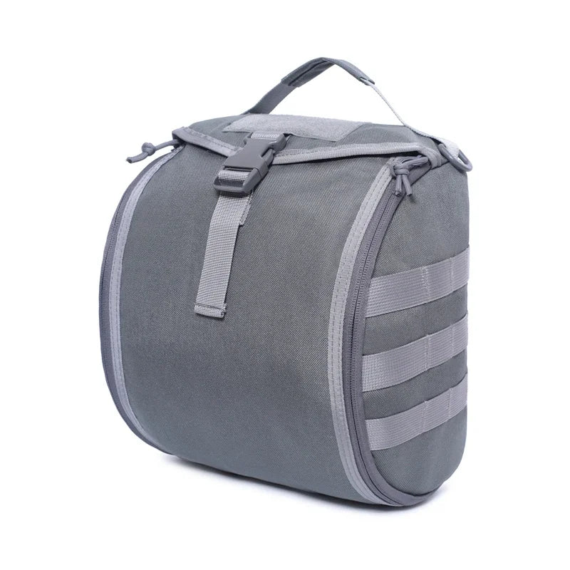 Helmet Bag Tactical MOLLE Clamshell Helmet Pouch Padded and Fleece Lined Storage Case for MilSim Motorcycle Bike Helmets