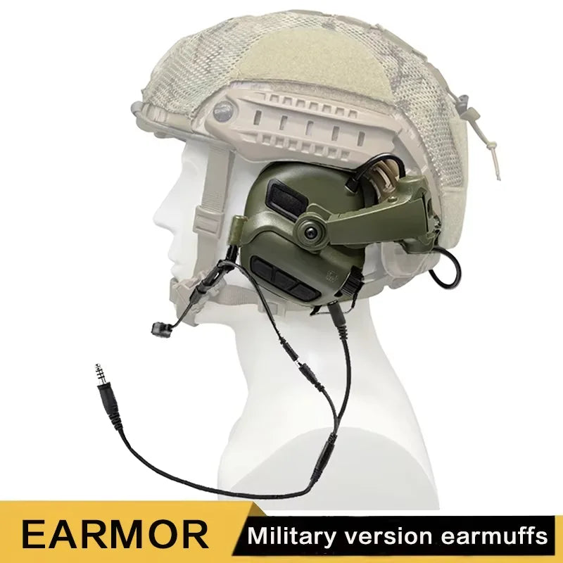 EARMOR - Tactical headphones, combat air gun shooting earmuffs, professional version electronic shooting earmuffs