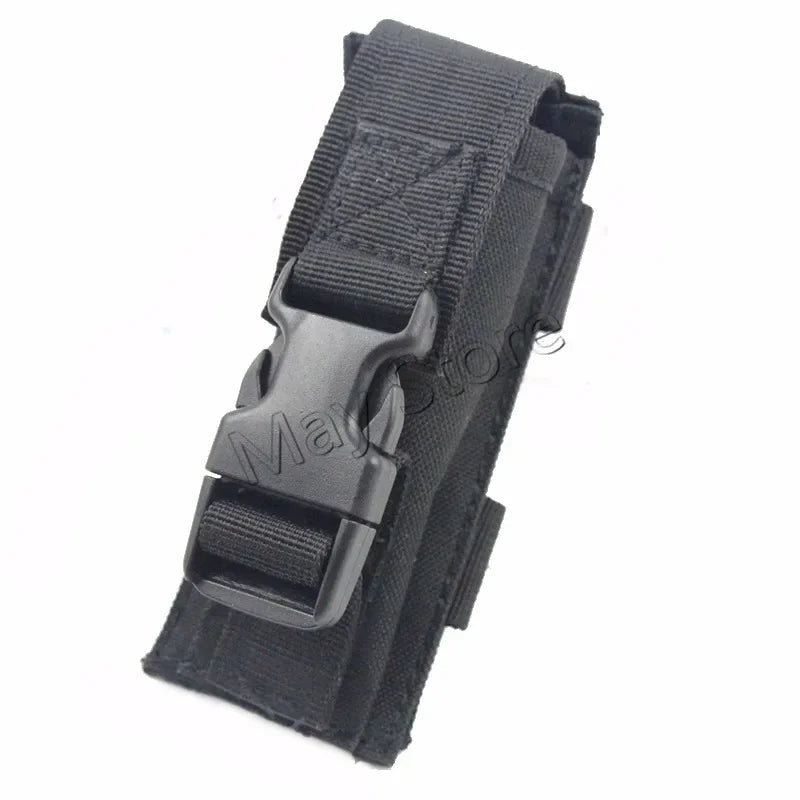 Tactical Single Magazine Pouch Holster 9mm Mag Bag Knife Flashlight Sheath Pouch With Belt Clip Hunting Accessories Pack