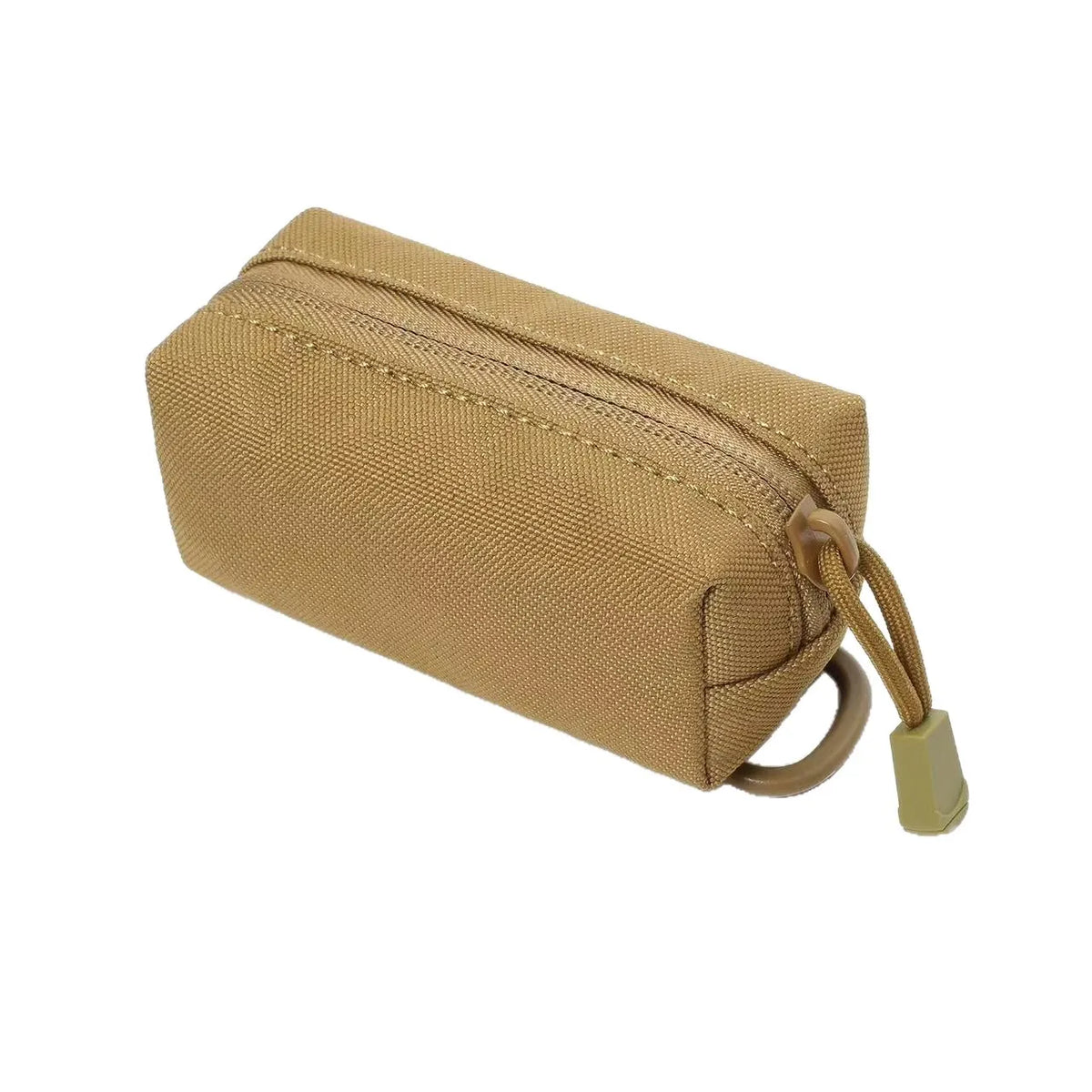 Outdoor Mini EDC Zipper Pouch MOLLE Small Portable Nylon Key Coin Purse with D-Ring for Cycling Hunting Hiking Travel