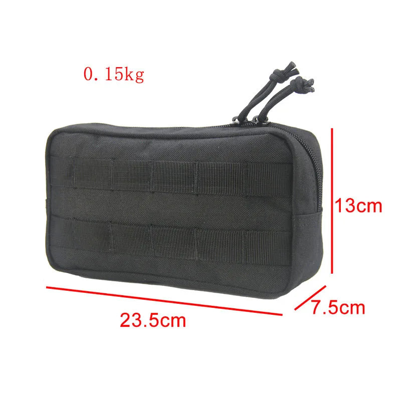 Outdoor EDC Hunting Tactical Molle Pouch Nylon Portable Men Clutch Travel Hiking Camping Small Handbag Utility Organizer Bags