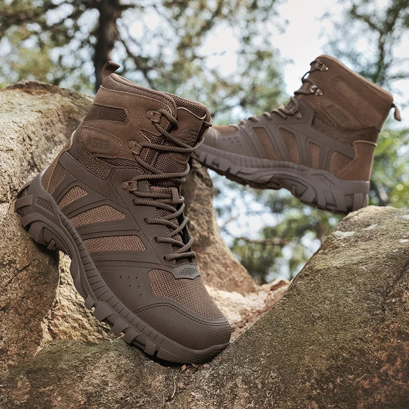 Moipheng Man Climbing Boots Lace-Up High Top Shoes Autumn Ankle Boots Men Non Slip Casual Sneakers Botas Hombre Sapato Masculino