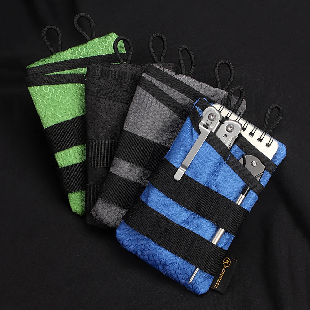 Portable Outdoor EDC Tool Storage Bag Foldable Lightweight Small Tool Storage EDC Pouch Wear Resistant for Camping Hiking Sports