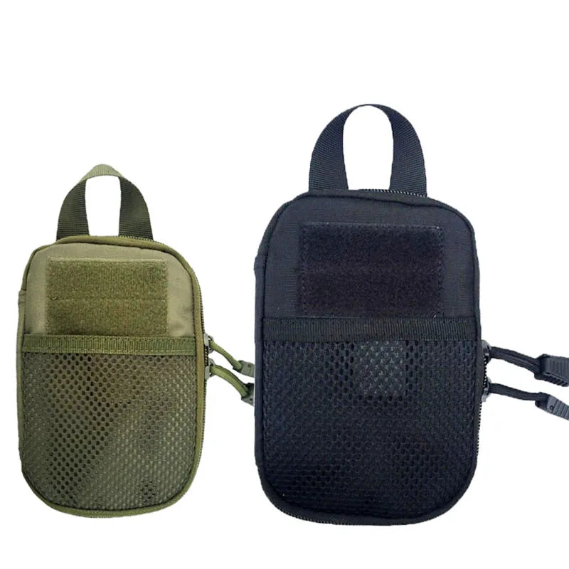 600D Nylon Tactical Bag Outdoor Molle Waist Fanny Pack Mobile Phone Pouch Belt Waist Bag EDC Gear Bag Gadget Purse