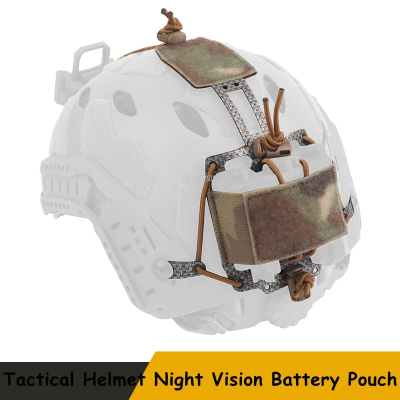 Tactical PVS31 NVG Battery Box Storage Pouch Fast Helmet Retention System Adjustable Paintball Airsoft Helmet Accessory
