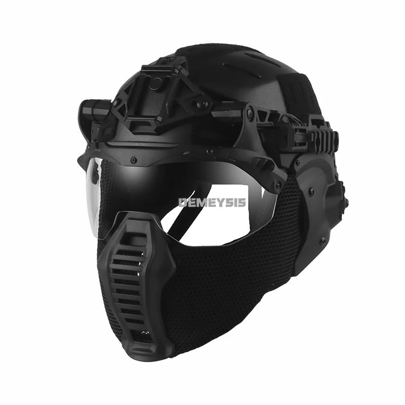 Airsoft Full Covered Helmets with Removable Mask Goggles Outdoor Hunting Tactical Wendy 3.0 Full Protection Helmet Training Gear