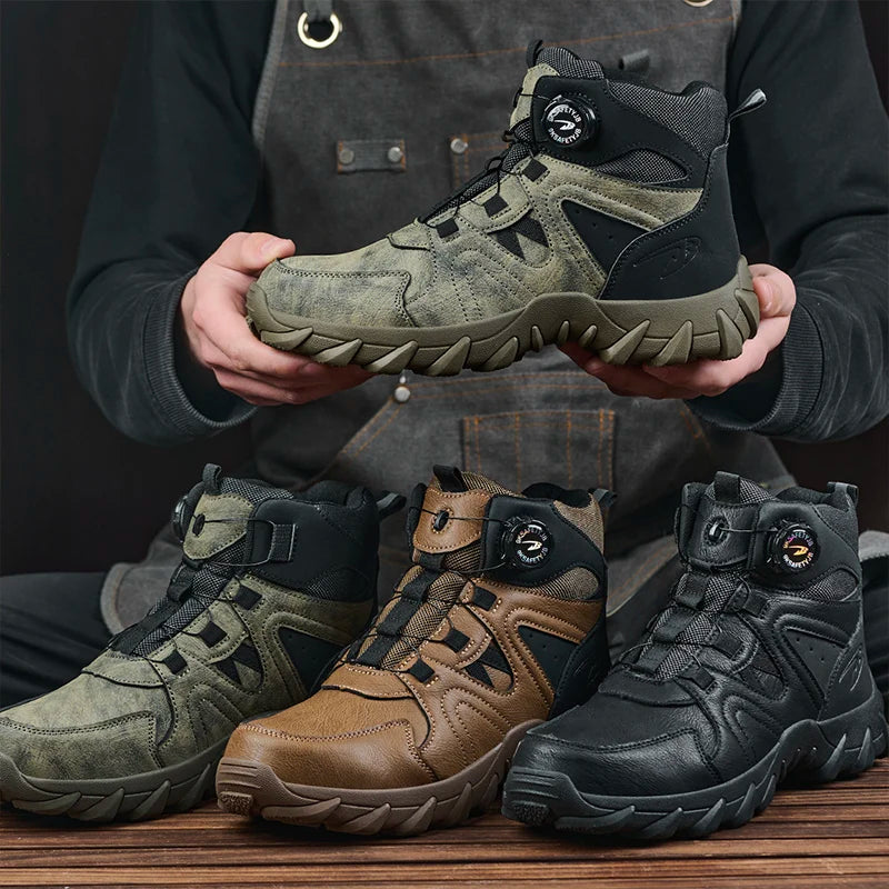 Size 47 48 Work Safety Boots Men Anti-smash Anti-puncture High Top Outdoor Safety Shoes Men Protective Steel toe Work Shoes