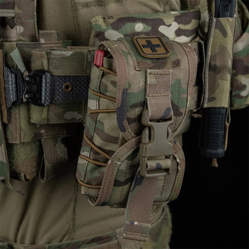 Compact MOLLE First Aid Pouch V2 Rapid Deployment Medical Kit w/ Quick-Release System Survival/Hunting/Camping Essentials
