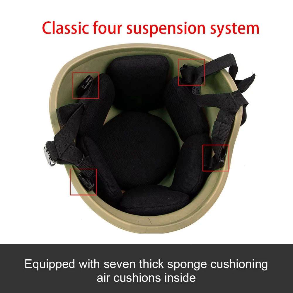 BOOIU M88 Tactical Fast Helmet Fiberglass Material Outdoor Sport Training CS Hunting Protective Helmet Safety Gear
