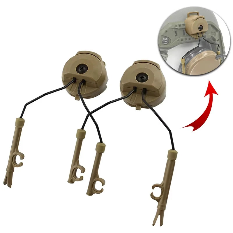 Tactical Headset Bracket Fast Ops Core Helmet ARC Rail Adapter Set fit For COMTAC II Helmet ARC OPS