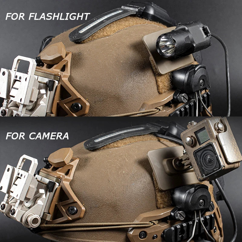 Tactical Fast Helmet Mounting Base Military Helmets Mount Flashlight Accessories for GoPro Action Camera Fixed Mount Adapter