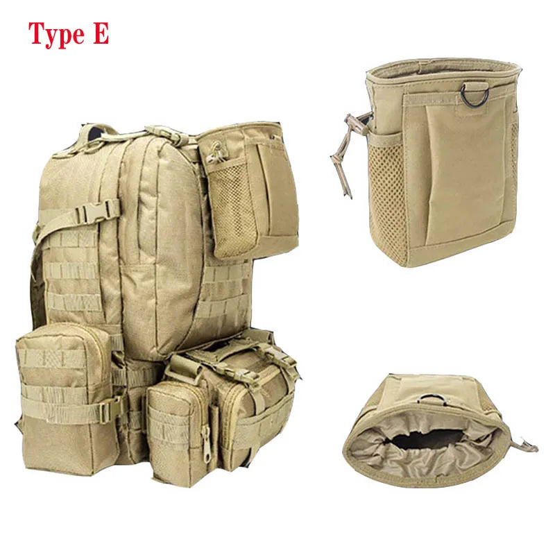 Tactical Molle Folding Magazine Dump Drop Pouch Utility Drawstring Recovery Mag Holster Ammo Bag Hunting Accessories Pouch