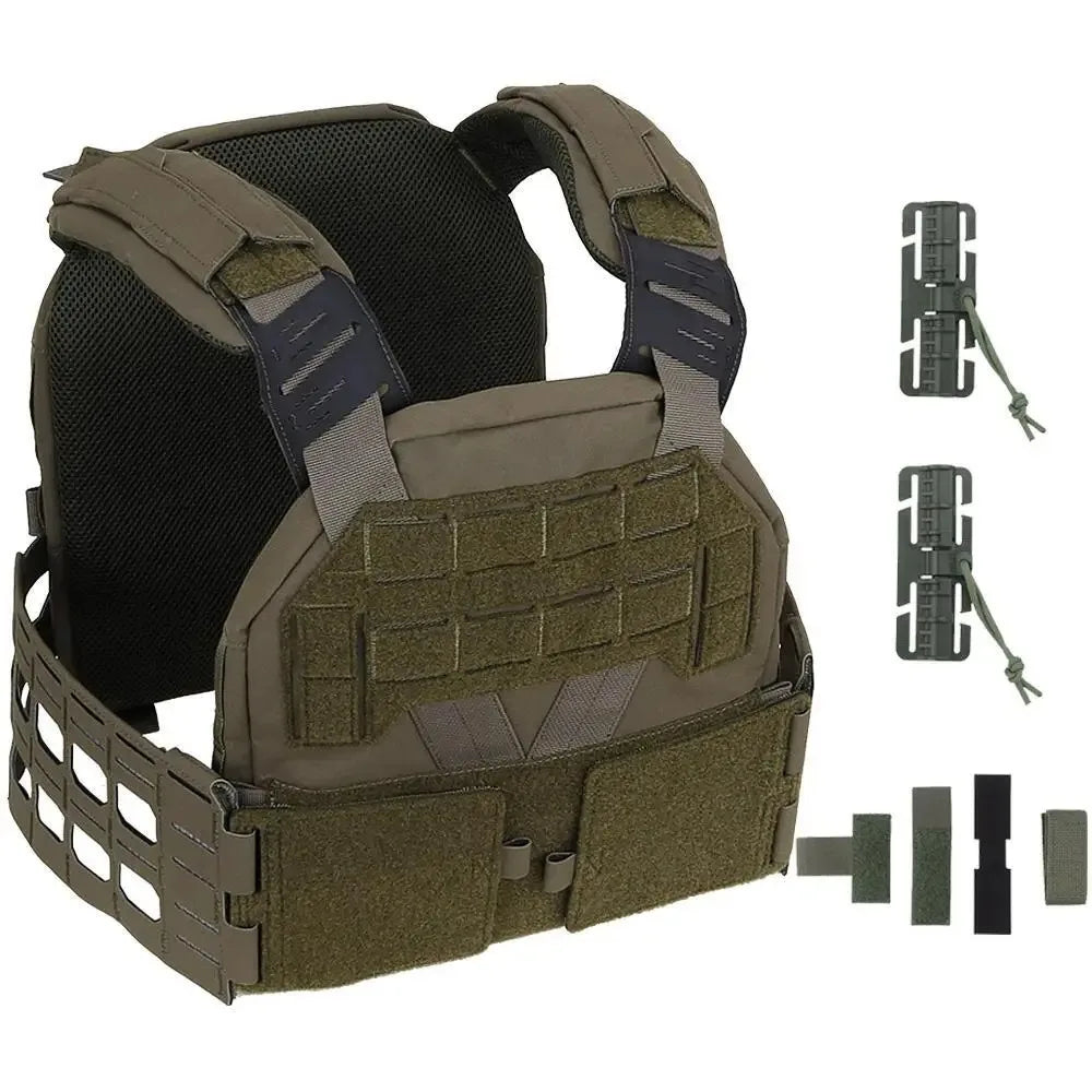 New 2.0 Tactical KZ Plate Carrier Low-Profile K-0 Hunting Vest Quick Release Cummerbund MOLLE Mesh Comfort Lightweight Gear