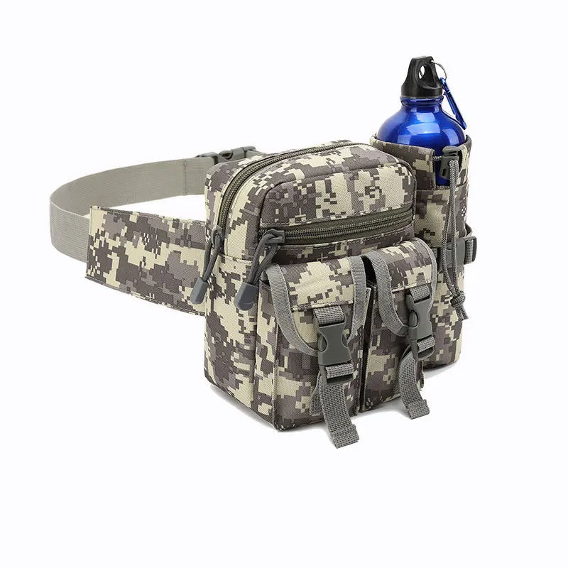Tactical Waist Belt Bag Nylon Outdoor Fanny Pack Hiking Camping Hunting Water Bottle Holder Phone Pouch Running Sport Waist Pack