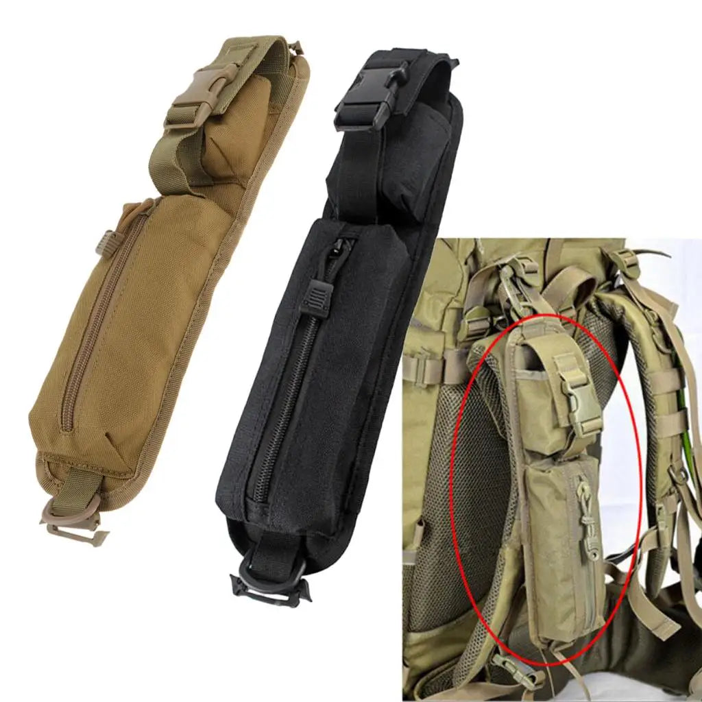 Phone Pouch Nylon Molle Compact Bag Clip on Pack Utility Pouches for Backpack Strap Outdoor Use