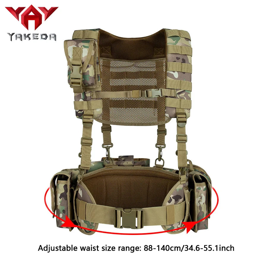 YAKEDA Outdoor Training Camouflage Vest Chest Strap Multi functional Accessories Equipment Vest