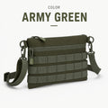 Tactical Style MOLLE Webbing Crossbody Bag Portable Small Square Bag Men's Outdoor Commute Shoulder Bag Lightweight Pouch