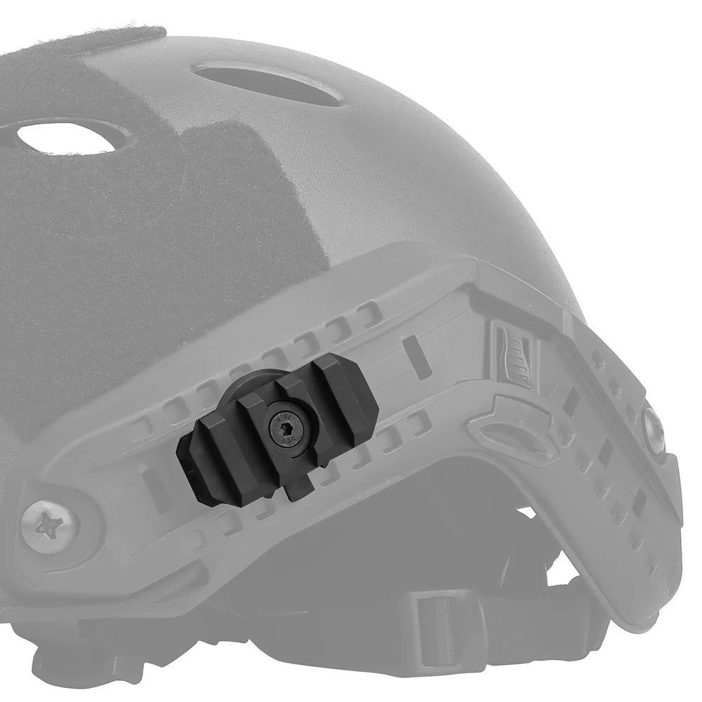 1Pair Helmet Side Rail Mount Adapter Adjustable 360 Degrees Rotation ARC Guide for Tactical Fast Helmet 19mm Picany Slot