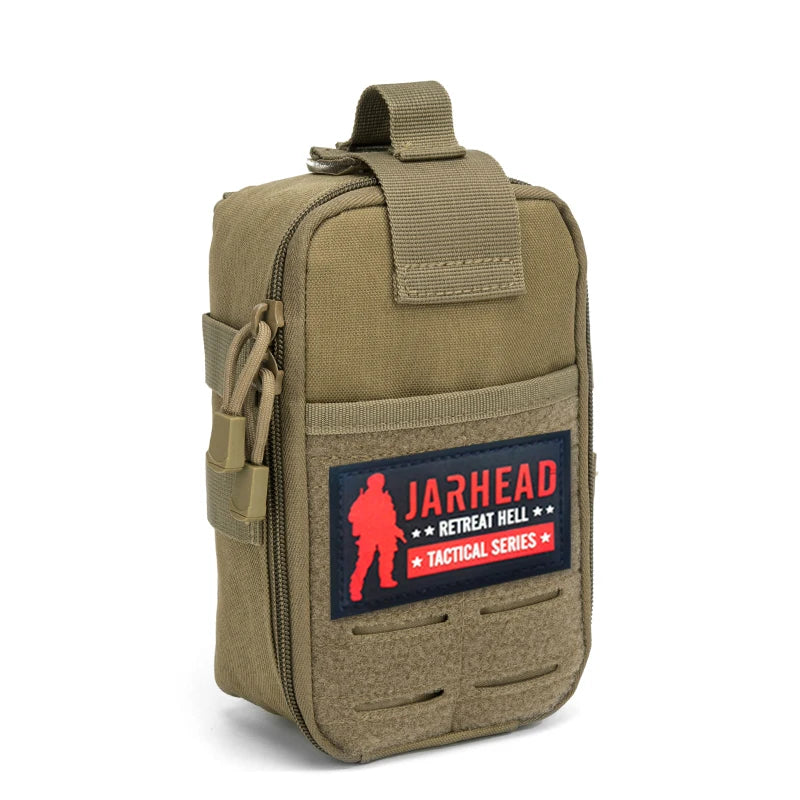 Tactical MOLLE EDC Pouch 600D Nylon Water Resistant Utility Organizer Bag for Outdoor Hiking Camping Travel