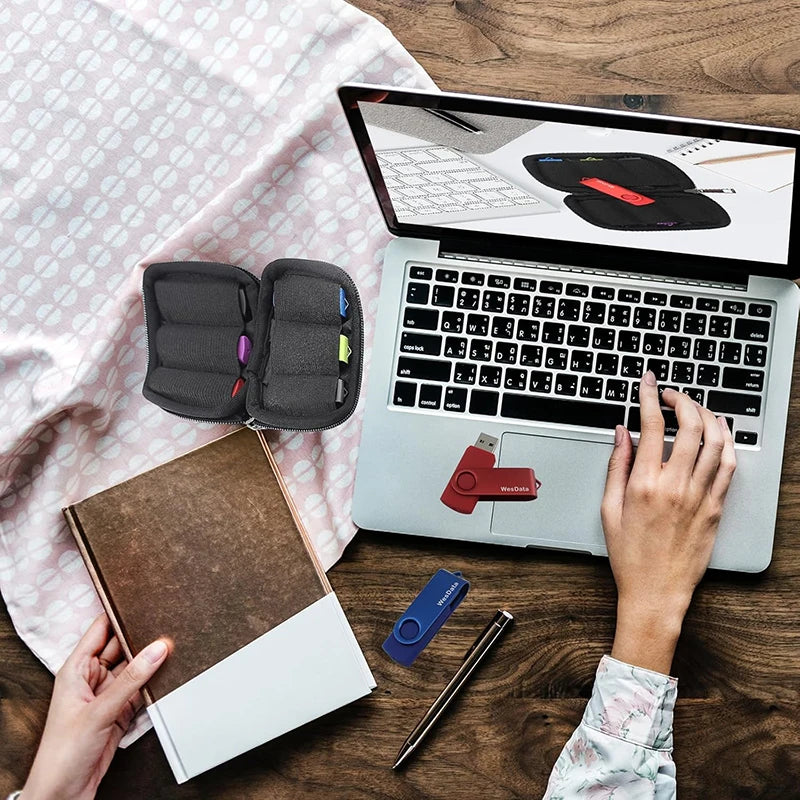 Flash Drive Case USB Holder Storage Bag For Thumb Drives Lightweight Protects Stores Small Items 6 10 20 Slots