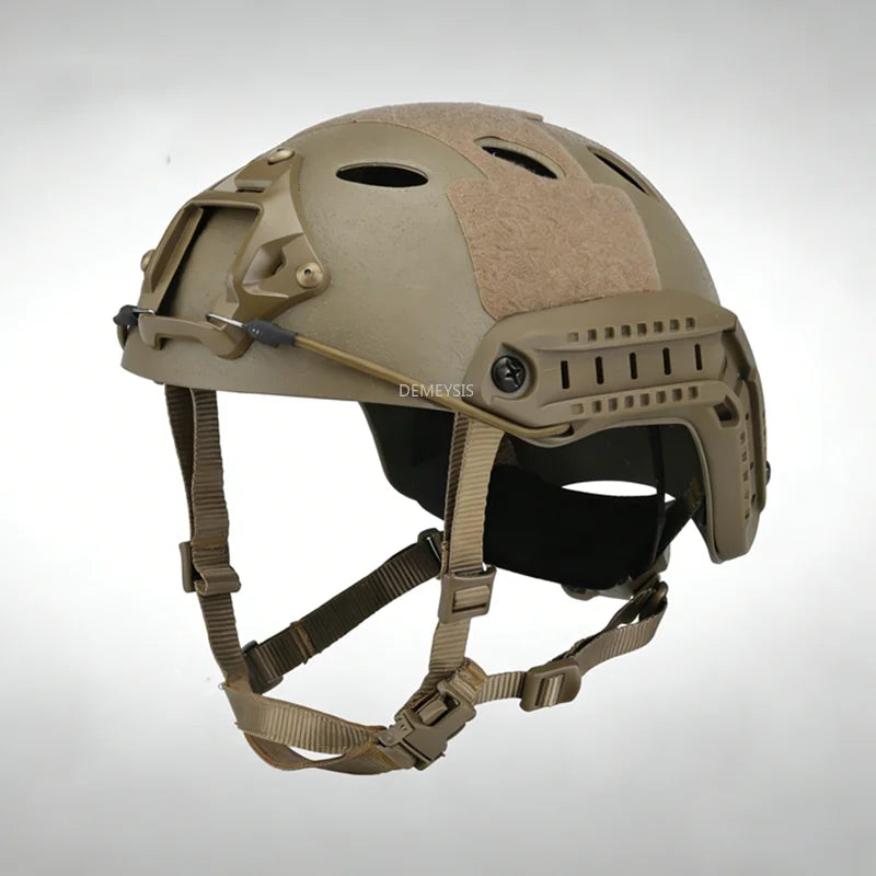 Airsoft FAST Helmets ABS Impact Resistant Paintball Shooting Tactical Half Covered PJ Helmet with Adjustable Suspension System