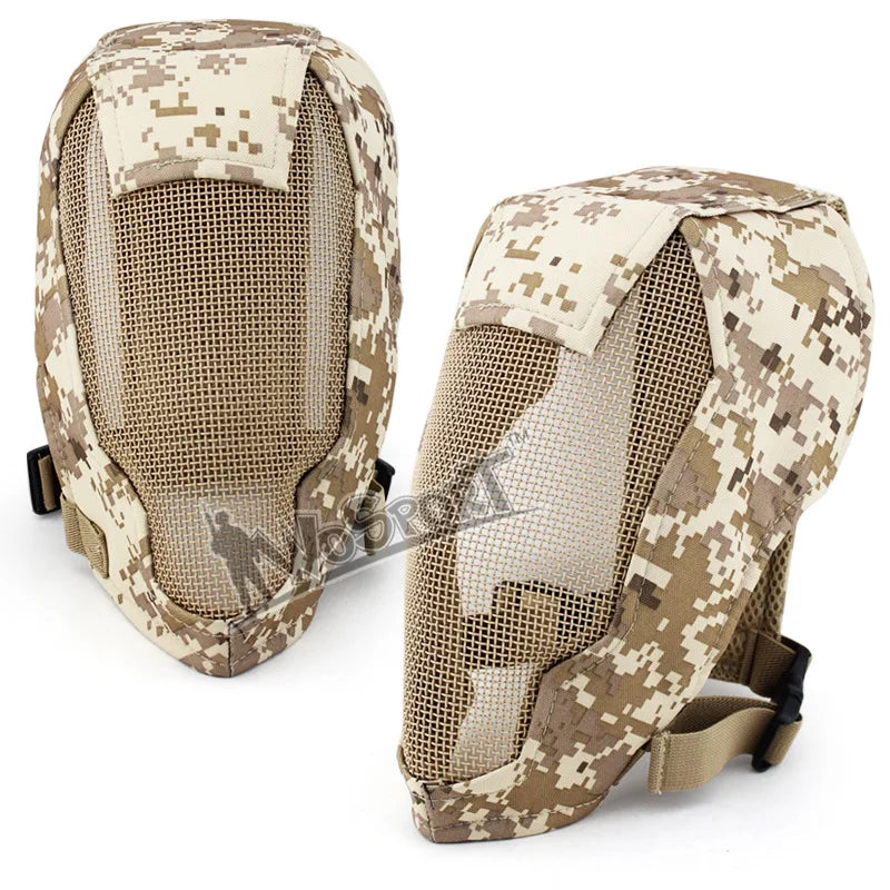 Military V3 Fencing Full Face Mask Tactical Steel Metal Mesh Paintball Mask Hunting Army Wargame Protective Helmet