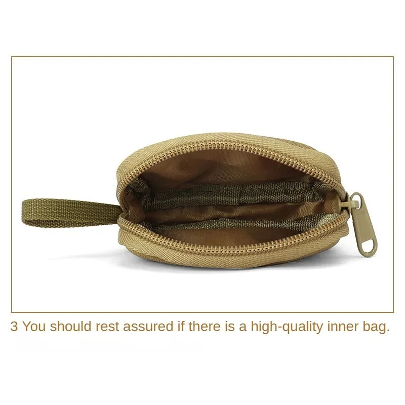 Tactical Mini Wallet Card Bag Small Pocket Key Pouch Money Bag Men Waterproof Portable EDC Pouch Hunting Outdoor Waist Bag Nylon