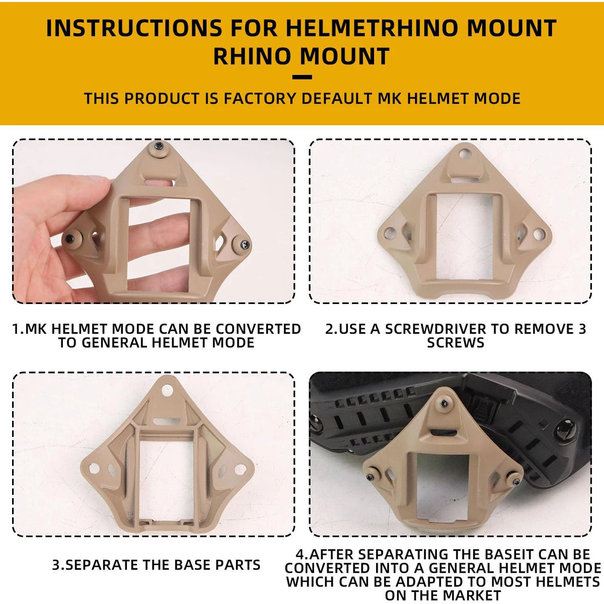BOOIU Tactical Helmet Base Adapter Fits FAST/MICH/NVG Helmet Mounting Bracket Quick Tactical Helmet Base Helmet Accessories
