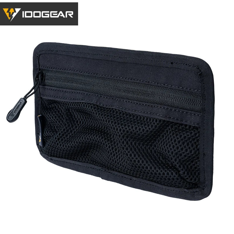 IDOGEAR Tactical Mesh Pouch Insert Modular Bag Compartment Utility Organizer Admin Pouch EDC Pocket with Hook Fasteners 35112