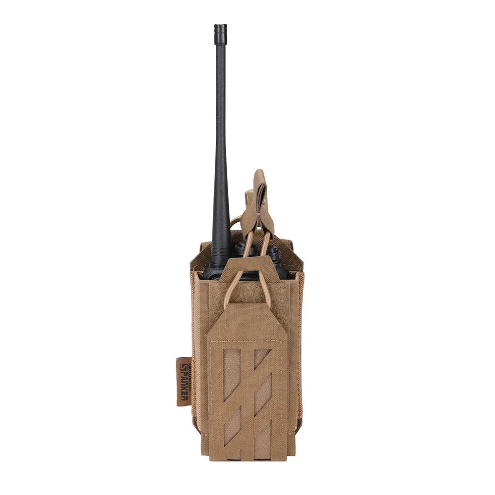 Outdoor Walkie-talkie Pouch  Tactical  Combat Molle Radio Holder Holster Case Pack Hunting Intercom Bag Interphone Pouch Short