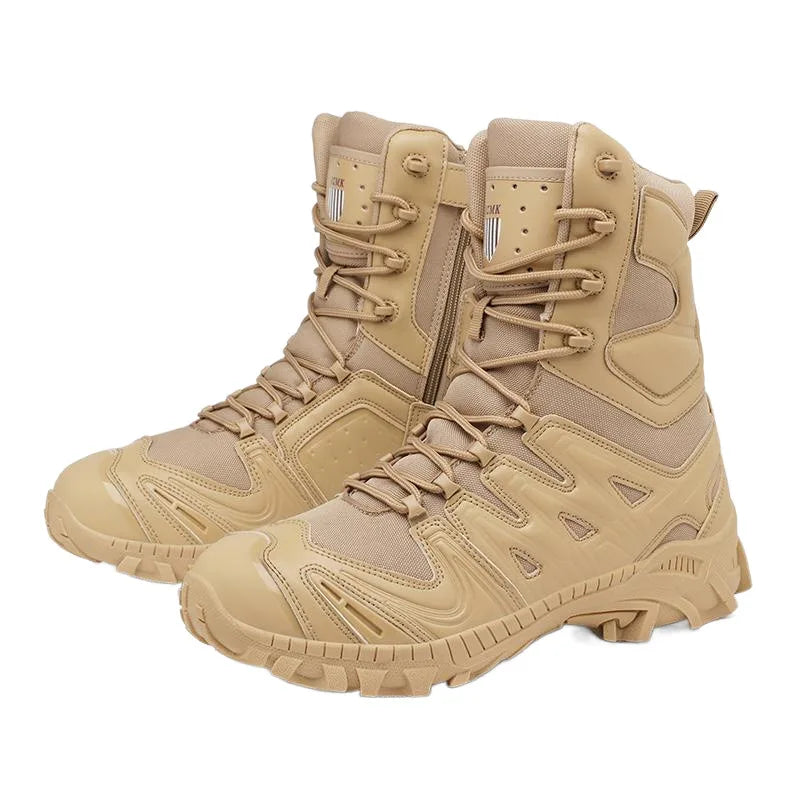 TopFight Big Size 46 45 Outdoor Hiking Boots Lace Up Mountaineering Shoes Unisex High Tube Motorcycle Rubber Men Desert Boots
