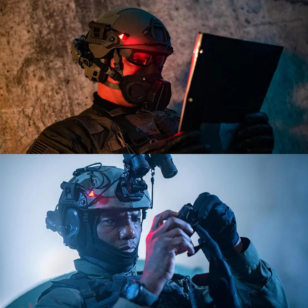 Tactical Helmet Lights Charges Mpls 4 Modes Green Red White IR Laser Outdoor Hunting Fast Helmet Tactical Strobe Light