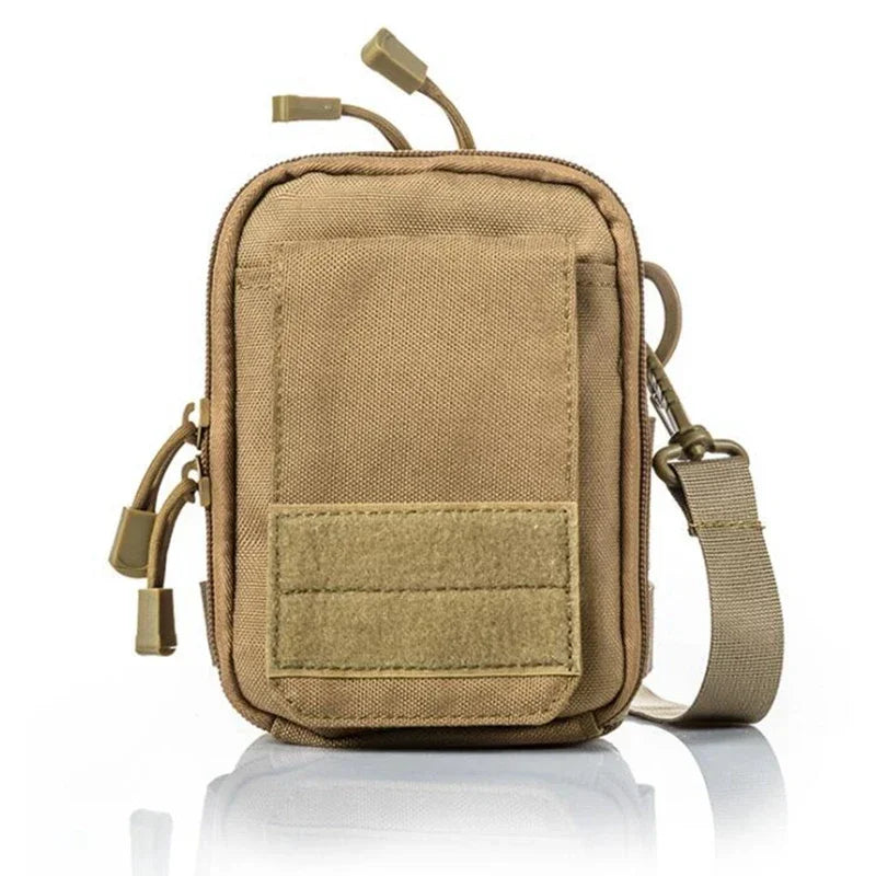 Tactical MOLLE Crossbody Bag Outdoor Waist/Shoulder Pack for Camping & Hiking, Waterproof Phone Holster with EDC Organizert