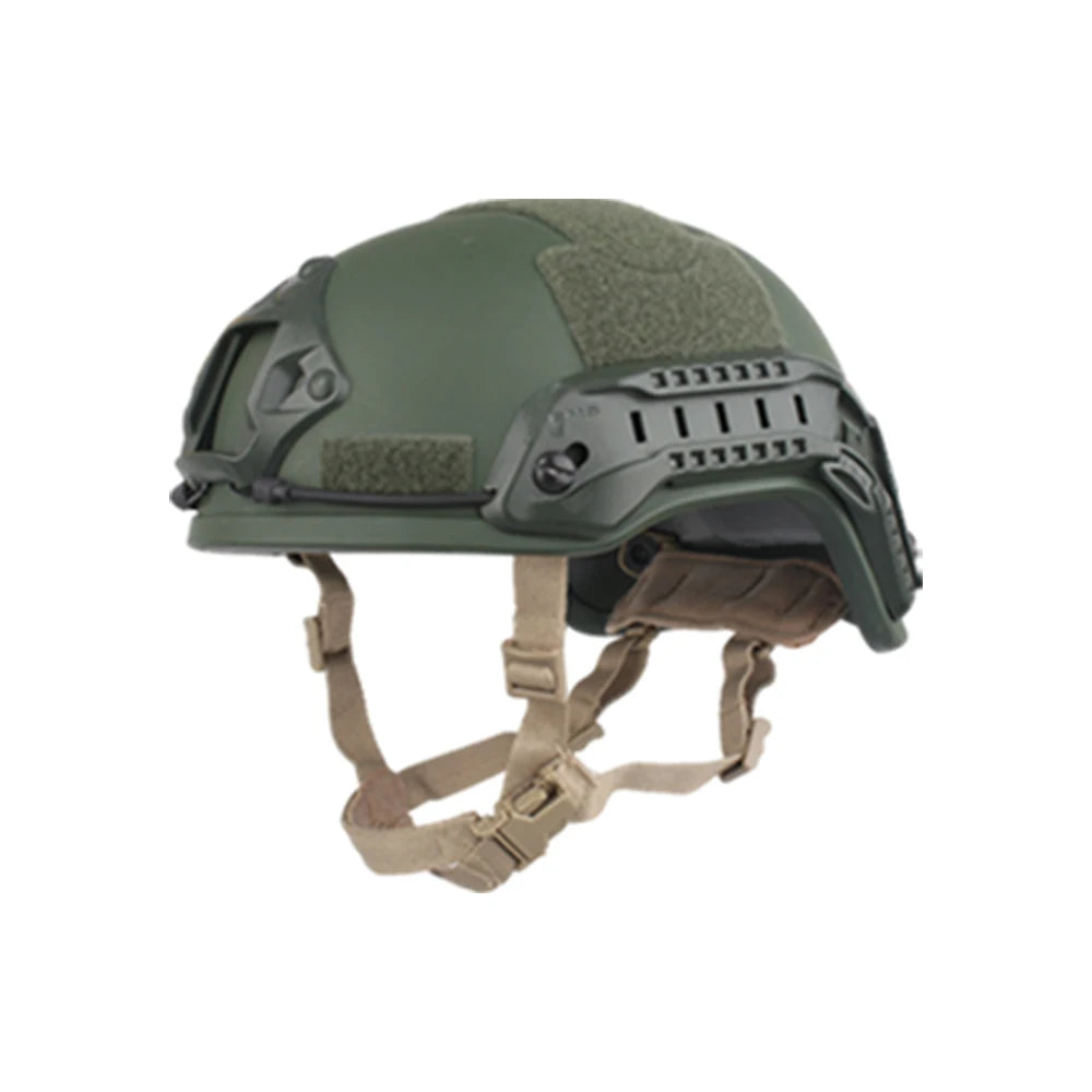 Emersongear Tactical ACH MICH 2001 Hunting Helmet Middle Covered ABS TC 2001 Helmet Advanced w NVG Shroud Side Rail Hand Protect