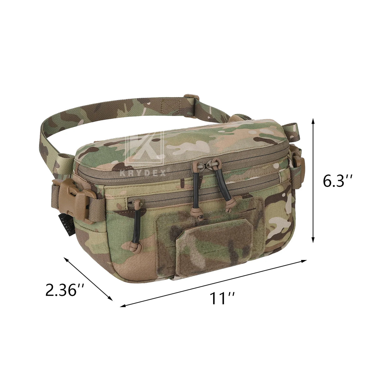 KRYDEX Tactical Hanger Pouch 3-in-1 Convertible Dangler Drop Pouch Multi-Function Sling Tool Bag Waist Fanny Abdominal Pack