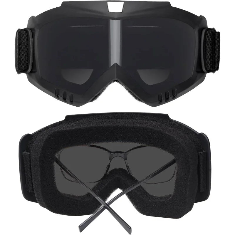 Tactical Full Face Helmet FAST ABS with Detachable Goggles & NVG Bracket, Airsoft CS Military Protective Mask Gear for Outdoor W
