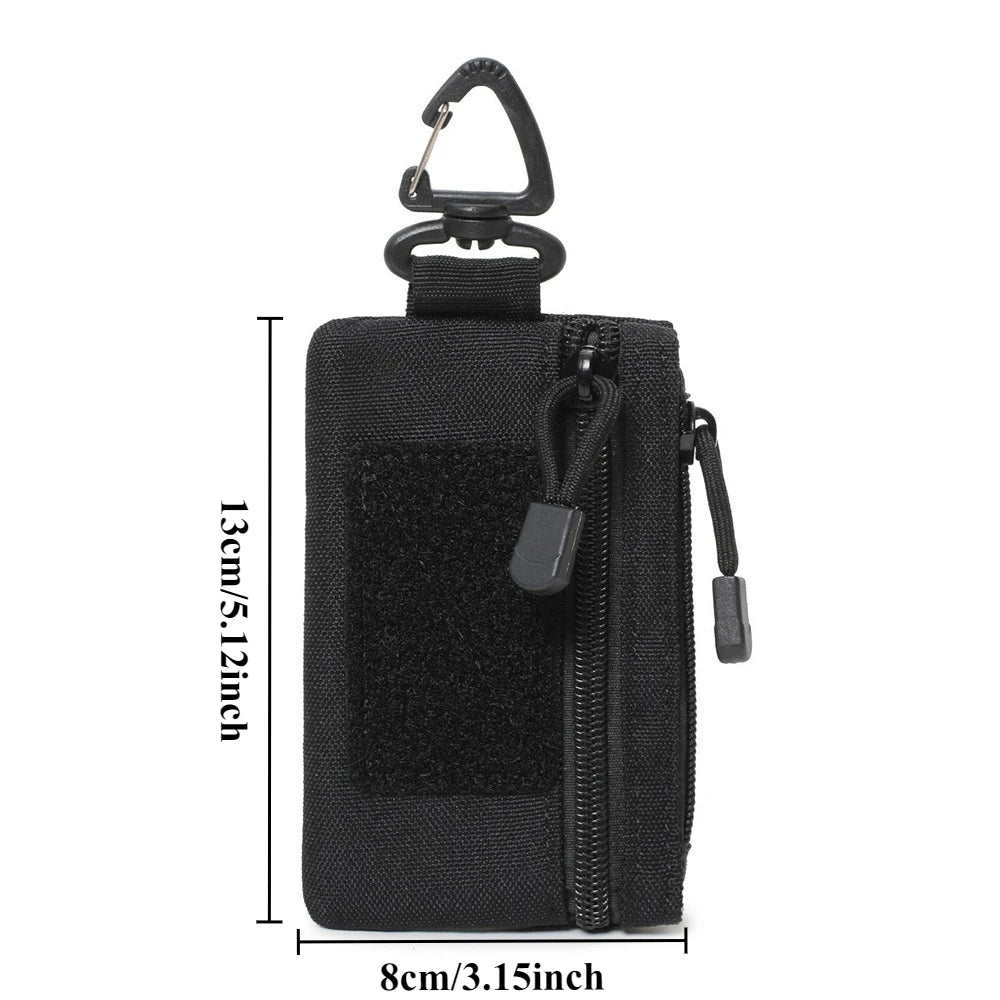Outdoor Sports Men Tactical EDC Wallet Portable Coin Pouch Key Bag Waist Bag Durable Card Bag Zipper Wallet Accessory Bag