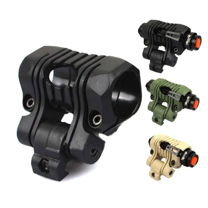 Helmet Flashlight Holder 25mm Multi-Angle Plastic Light Clamp Mount with Wrench Side Rail Mount Fast Helmet Accessory