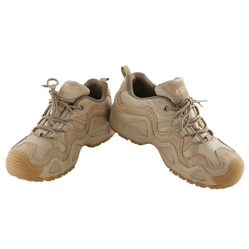 Esdy Men's Outdoor Hiking Mountain Desert Wear Shoes Waterproof Tactical Boots Hunting Sneakers