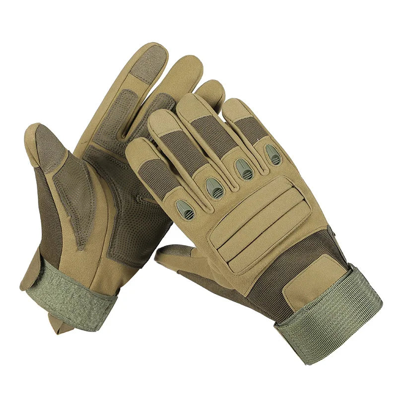 Tactical Men's Gloves Motorcycle Hiking Knuckle Protection Cut Resistant Gloves Combat Cycling Touchscreen Full Finger Gloves