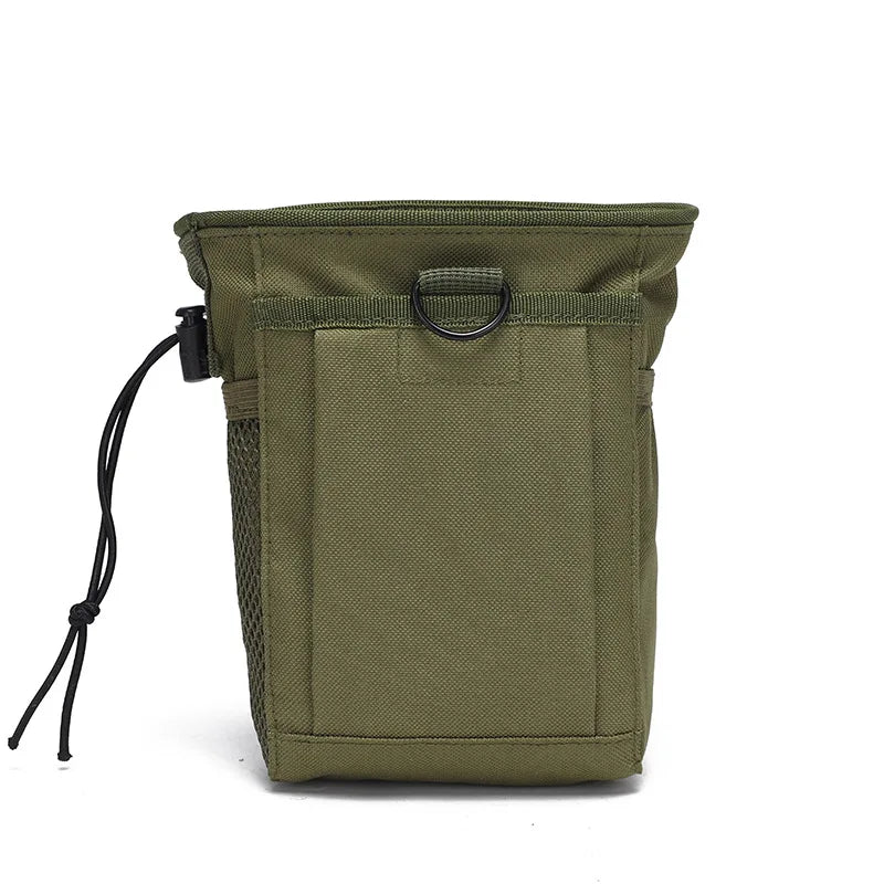 Tactical Camo Dump Pouch Molle Magazine Recovery Bag Drawstring Dump Bag Adjustable Attached Hip Holster Bag