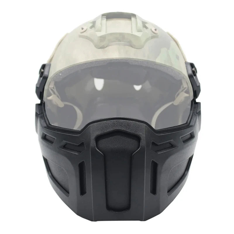 Tactical Helmet Half Face Rail Mounted Airsoft Protective Detachable Rail