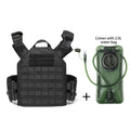 MOLLE webbing system hunting vest comes with a 2.0-liter capacity water bag, quick release buckle, water hose, and bite