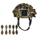3D Camo Laser Cut Leaf Shape Airsoft Helmet Cover Mesh Helmet Cloth Paintball Paratrooper Hunting Airsoft Helmet Accessories